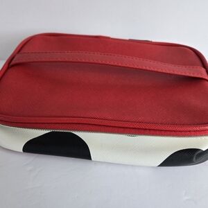 Makeup Bag Black White Red